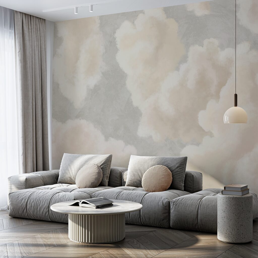 Lágy felhők sodródnak a derűs égbolton