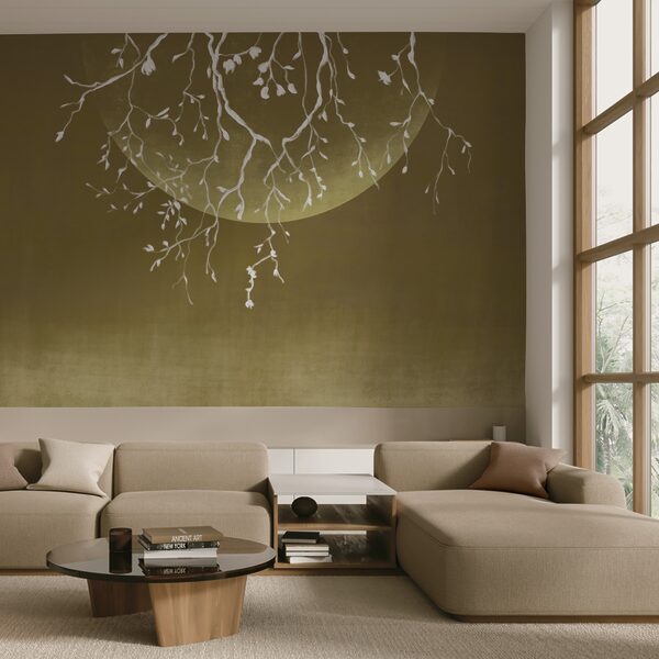 Faágak levelekkel és holddal Faágak levelekkel és holddal