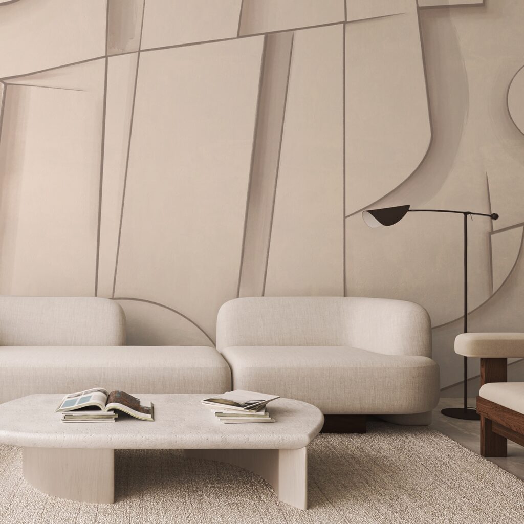 Absztrakt formák lágy árnyalatokban