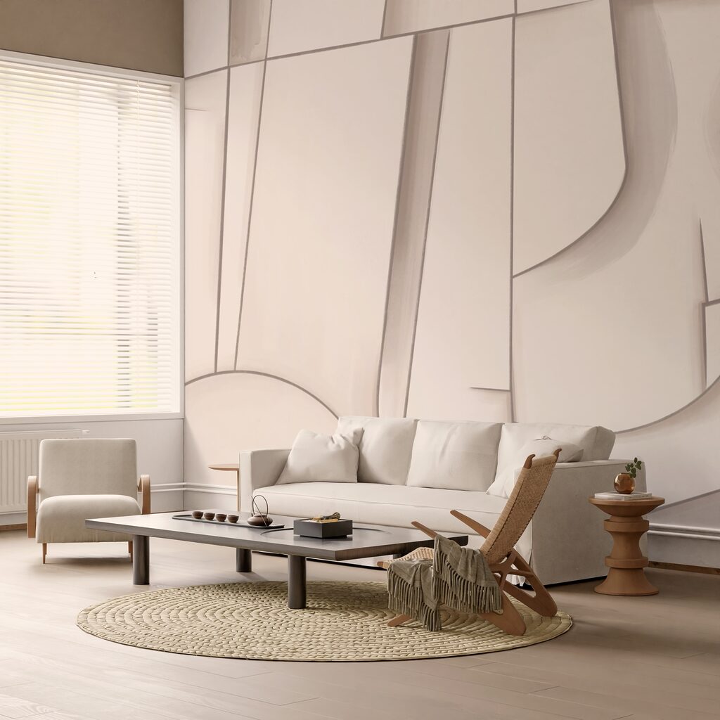 Absztrakt formák lágy árnyalatokban