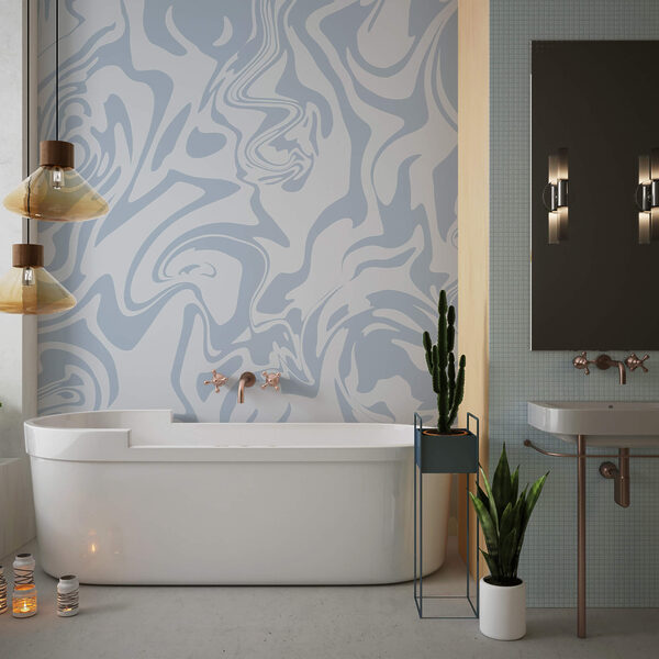 Lágy kék tónusok hullámai kavarognak