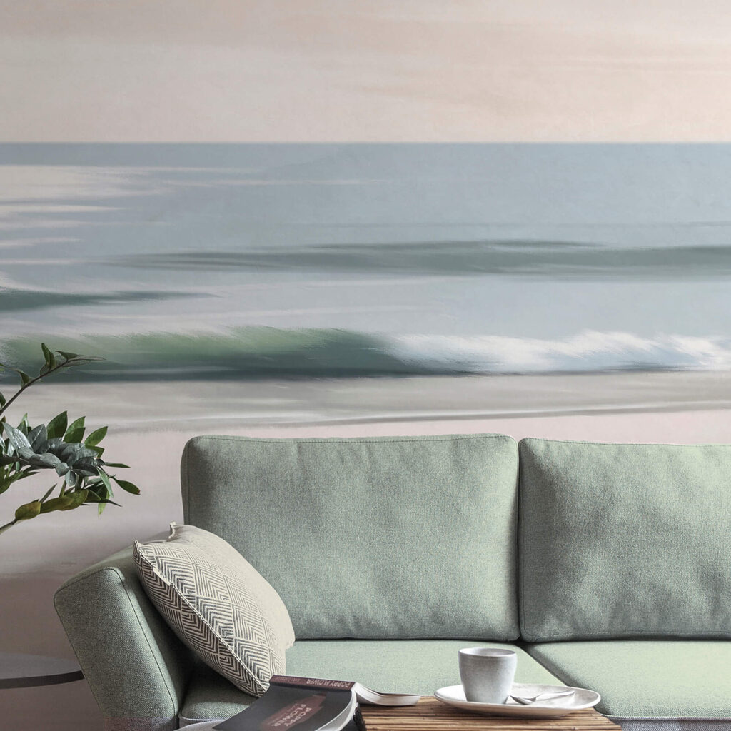 Hullámokkal és homokkal borított strand Hullámokkal és homokkal borított strand