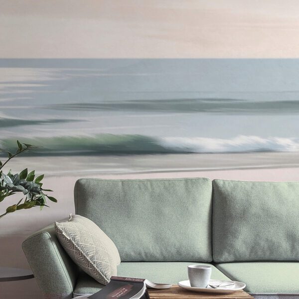 Hullámokkal és homokkal borított strand Hullámokkal és homokkal borított strand