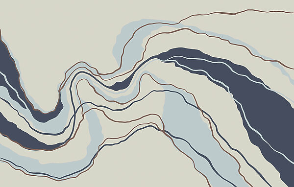 Flowing lines in serene hues