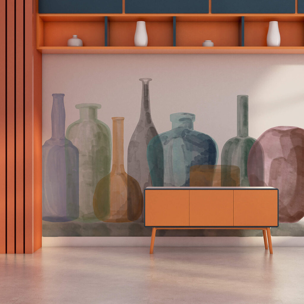 Üvegpalackok csoportja