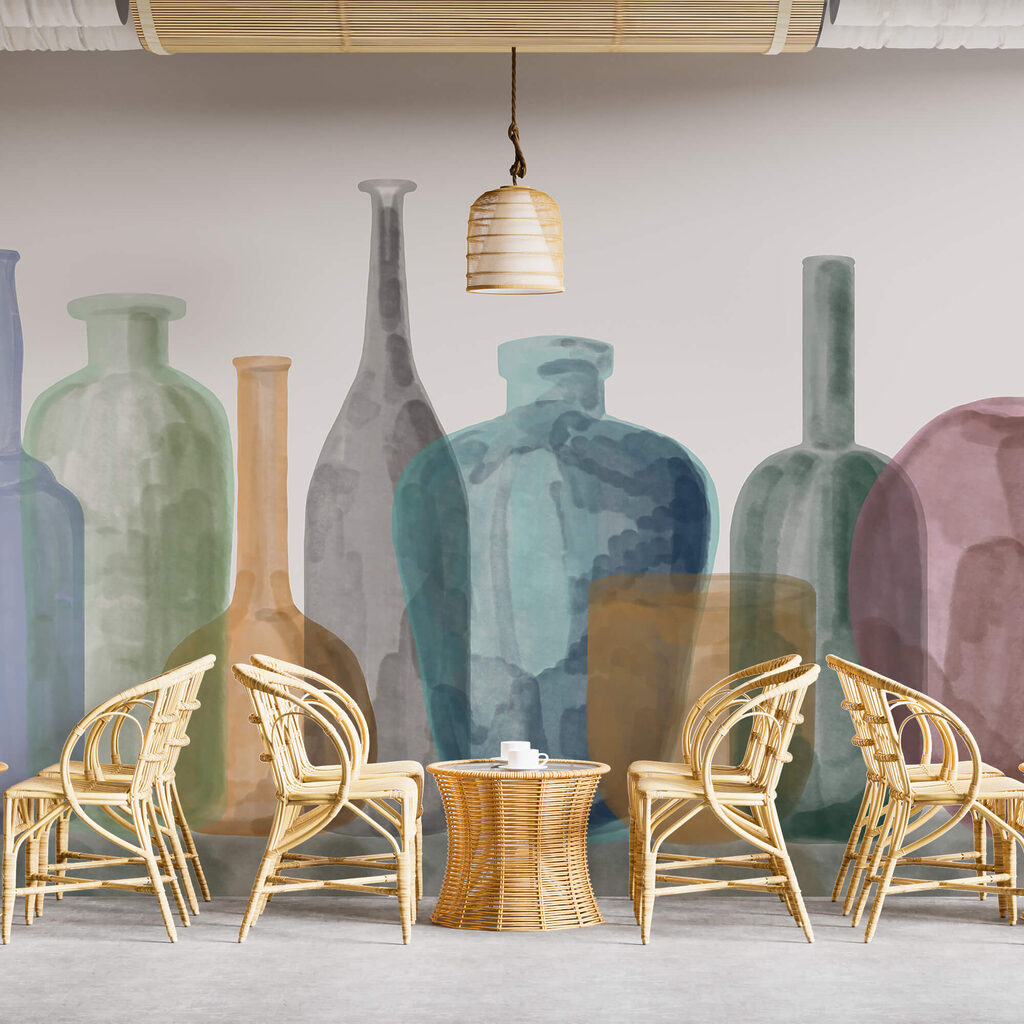 Üvegpalackok csoportja