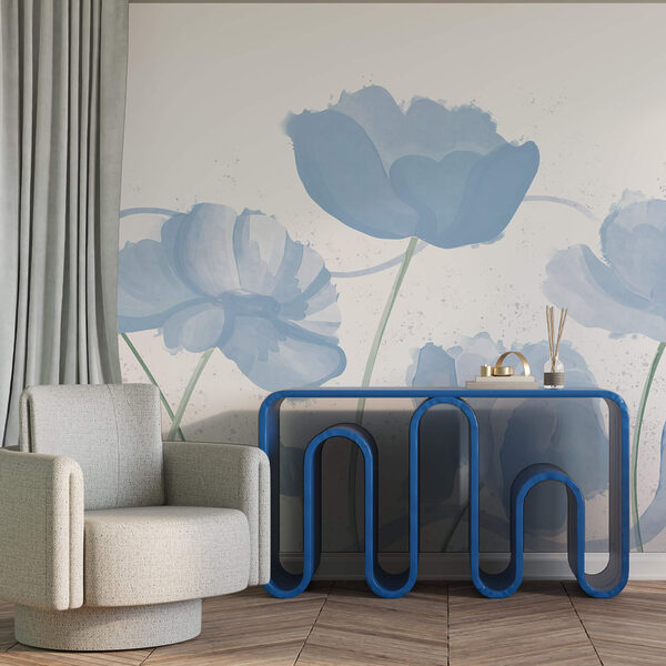 Finom virágok lágy kék árnyalatokban