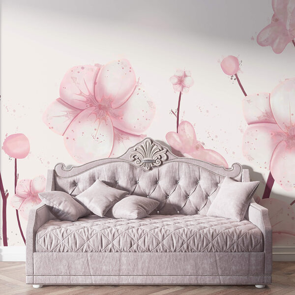 Rózsaszín virágok csoportja