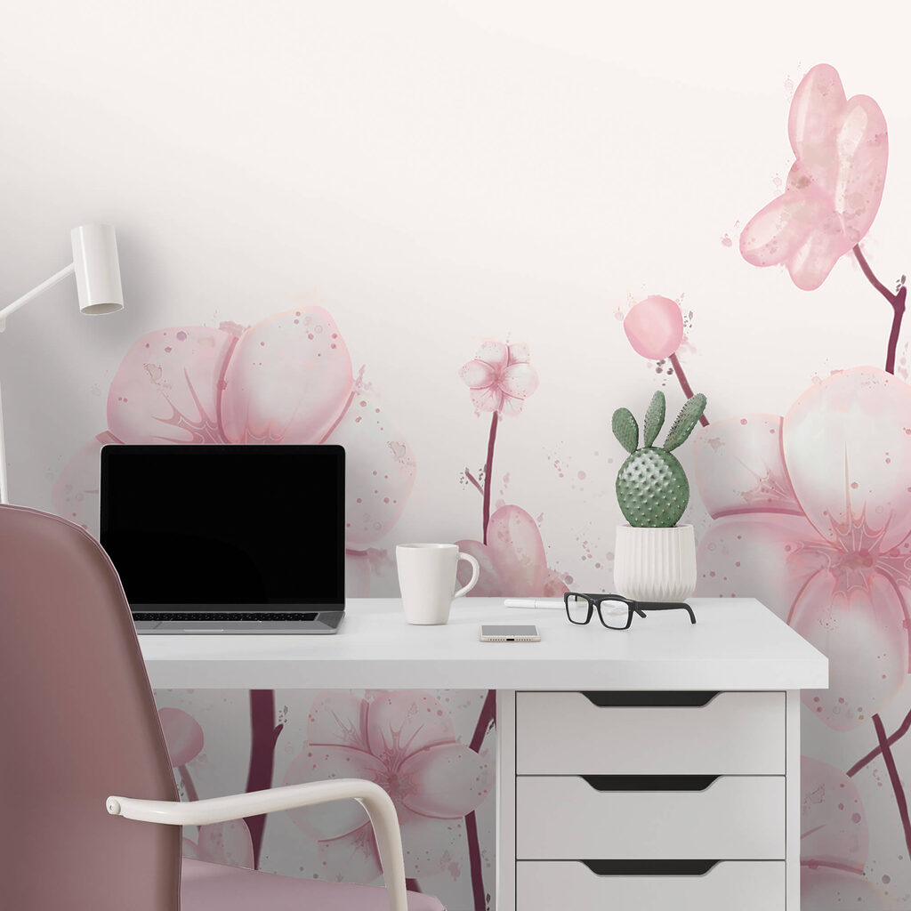 Rózsaszín virágok csoportja