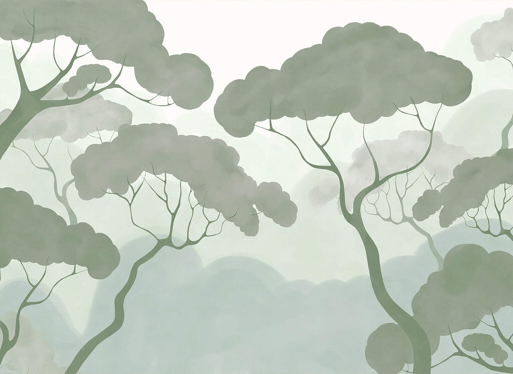 Group of trees with green leaves