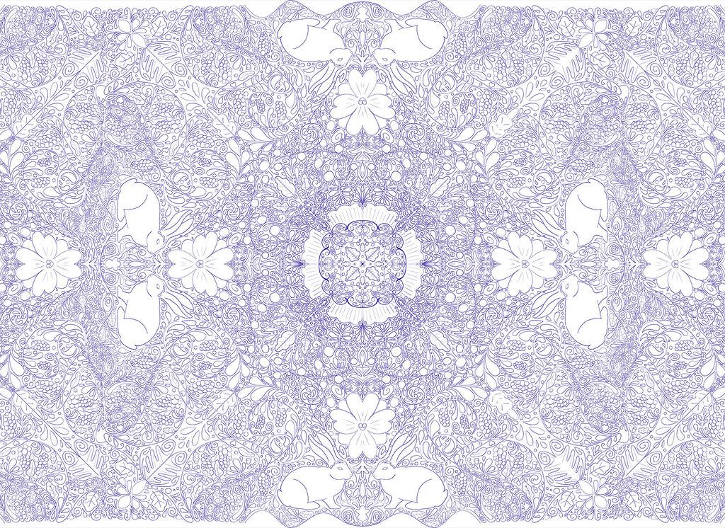 Blue and white pattern