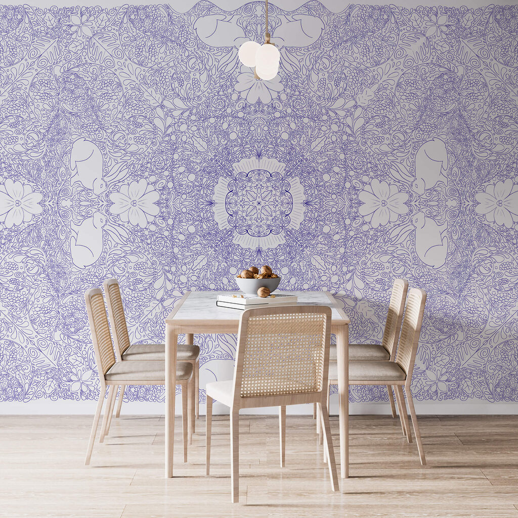 Kék és fehér mintázat