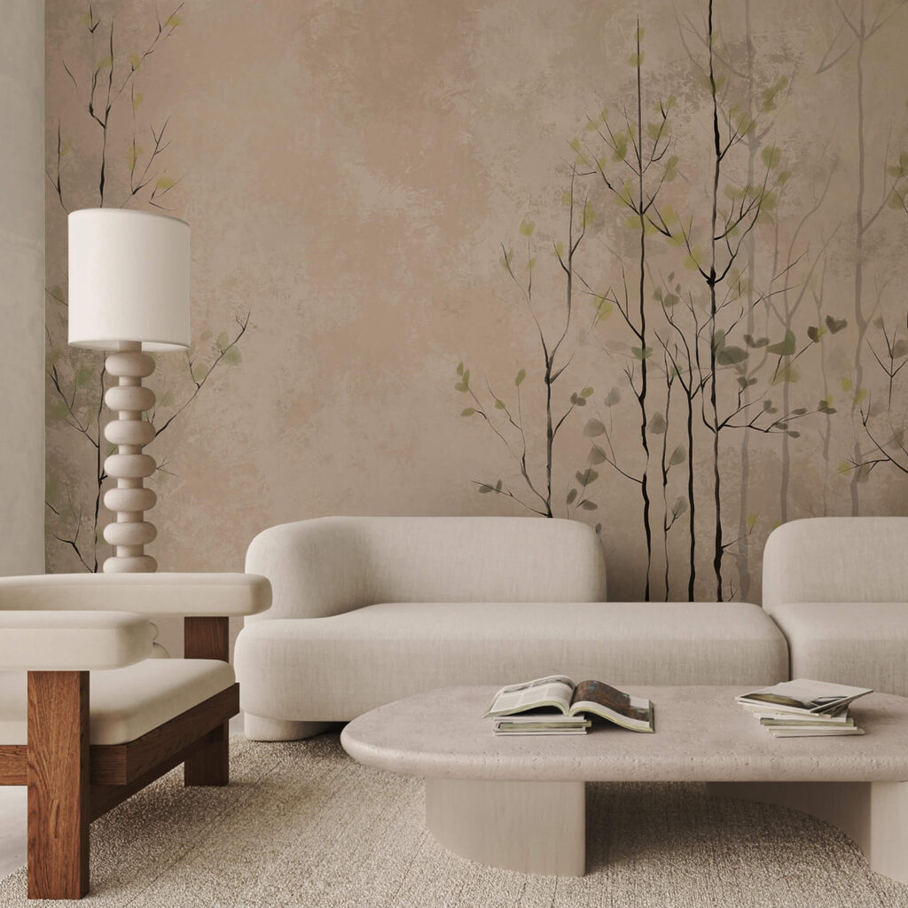 Fák csoportja levelekkel Fák csoportja levelekkel