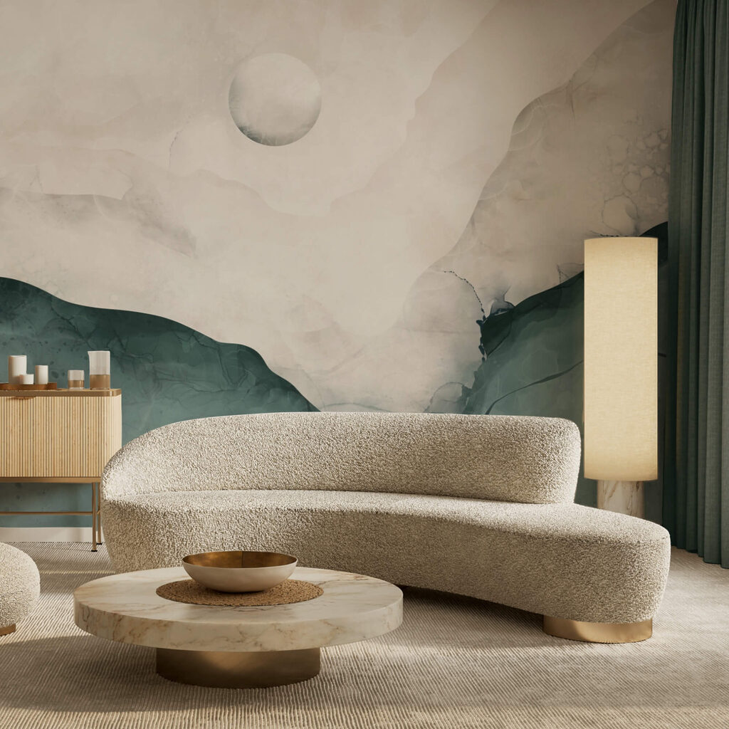 Festmény egy hegyről, holddal az égen Festmény egy hegyről, holddal az égen