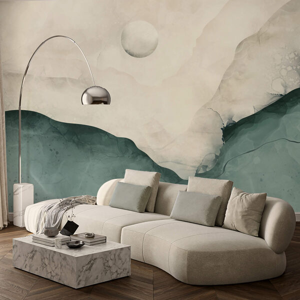 Festmény egy hegyről, holddal az égen Festmény egy hegyről, holddal az égen