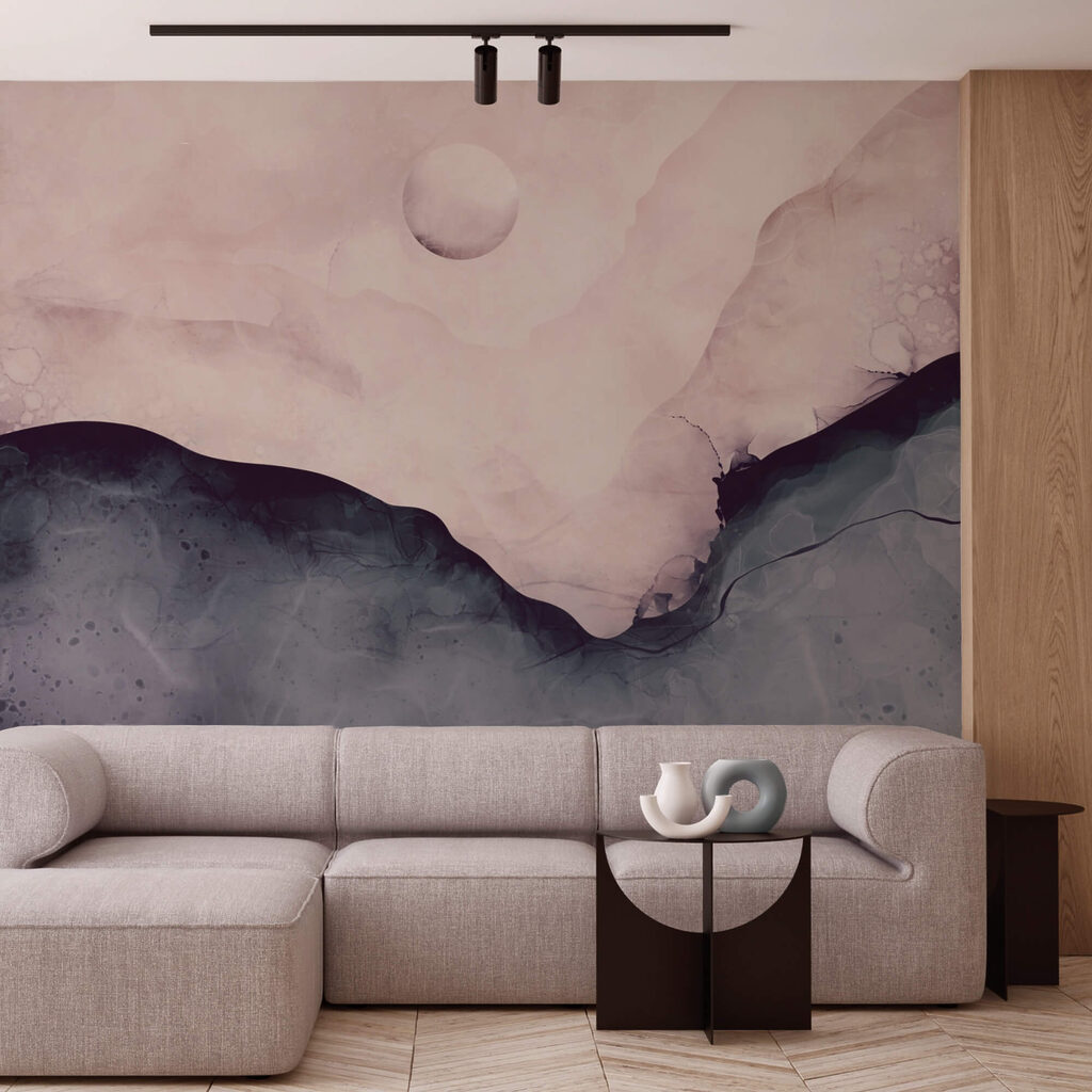 Hegy és hold festmény Hegy és hold festmény