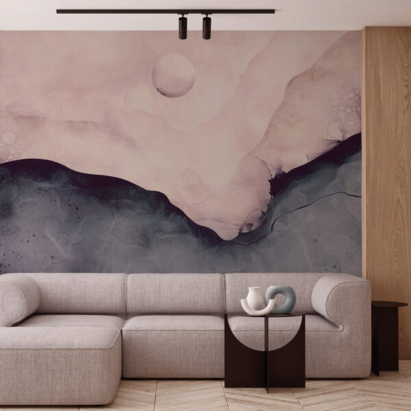 Hegy és hold festmény Hegy és hold festmény