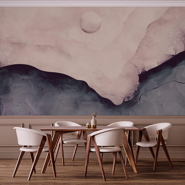 Hegy és hold festmény Hegy és hold festmény