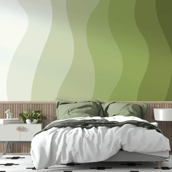 Zöld és fehér hullámvonalak