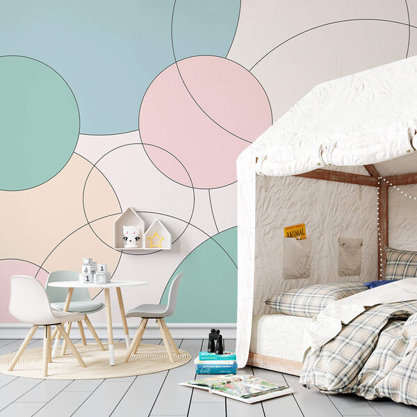 Fotótapéta Fotótapéta Körök és levelek mintája (Cikkszám: t00373v1)