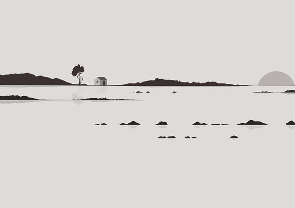 House in the middle of a lake