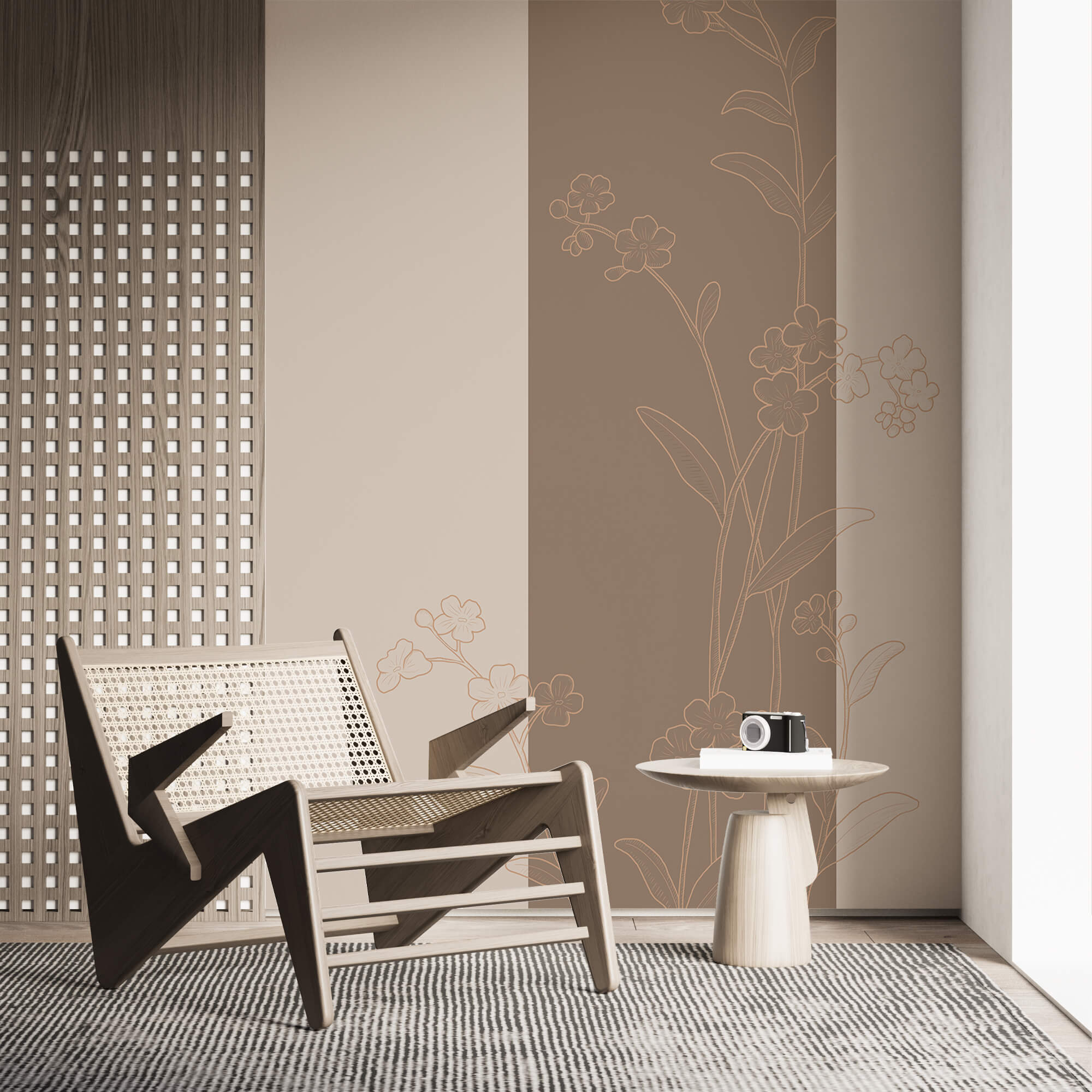 Elegáns virágmotívum nyugtató háttérrel