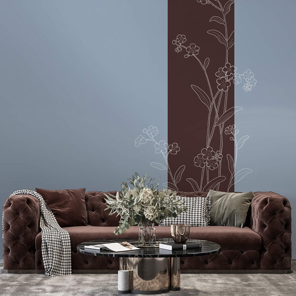 Elegáns virágok két színű háttérrel