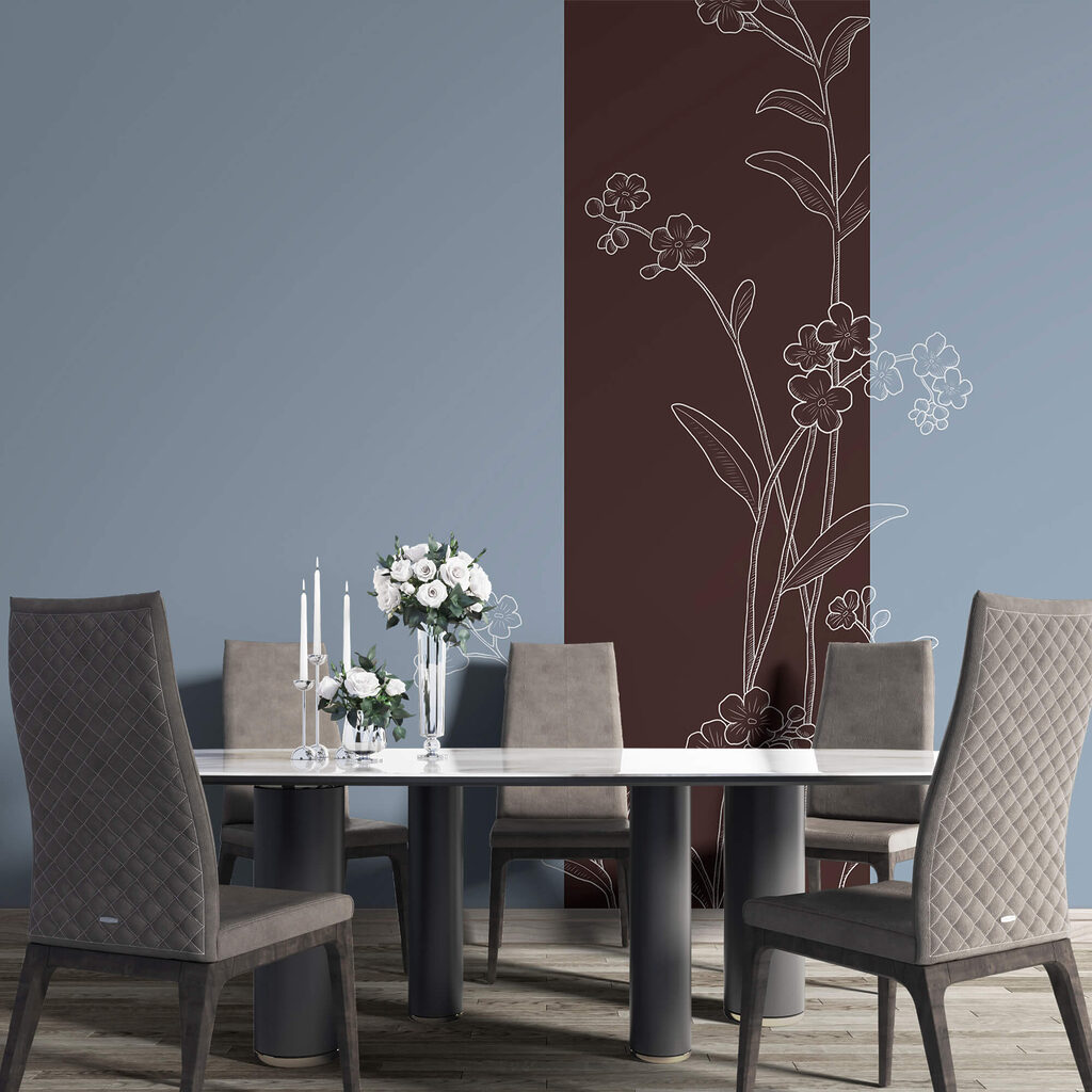 Elegáns virágok két színű háttérrel