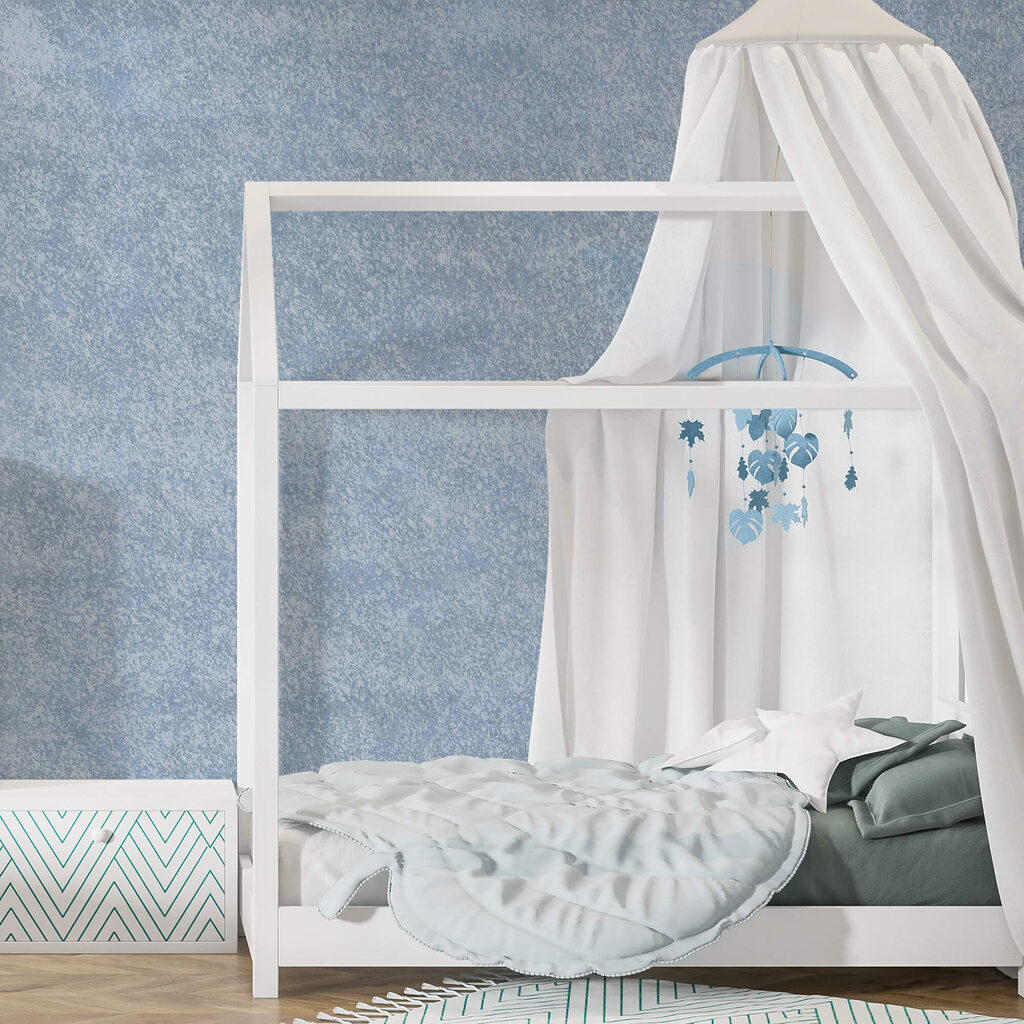 Kék és fehér foltos felület