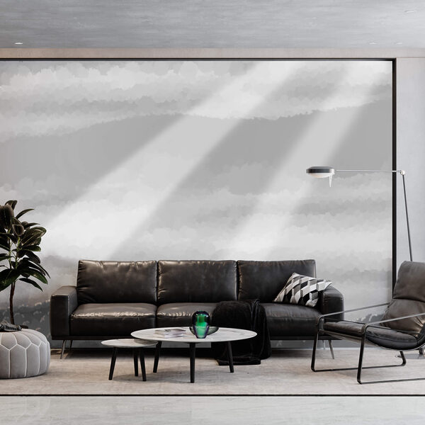 Szürkeskálás kép felhőkről és napsugarakról