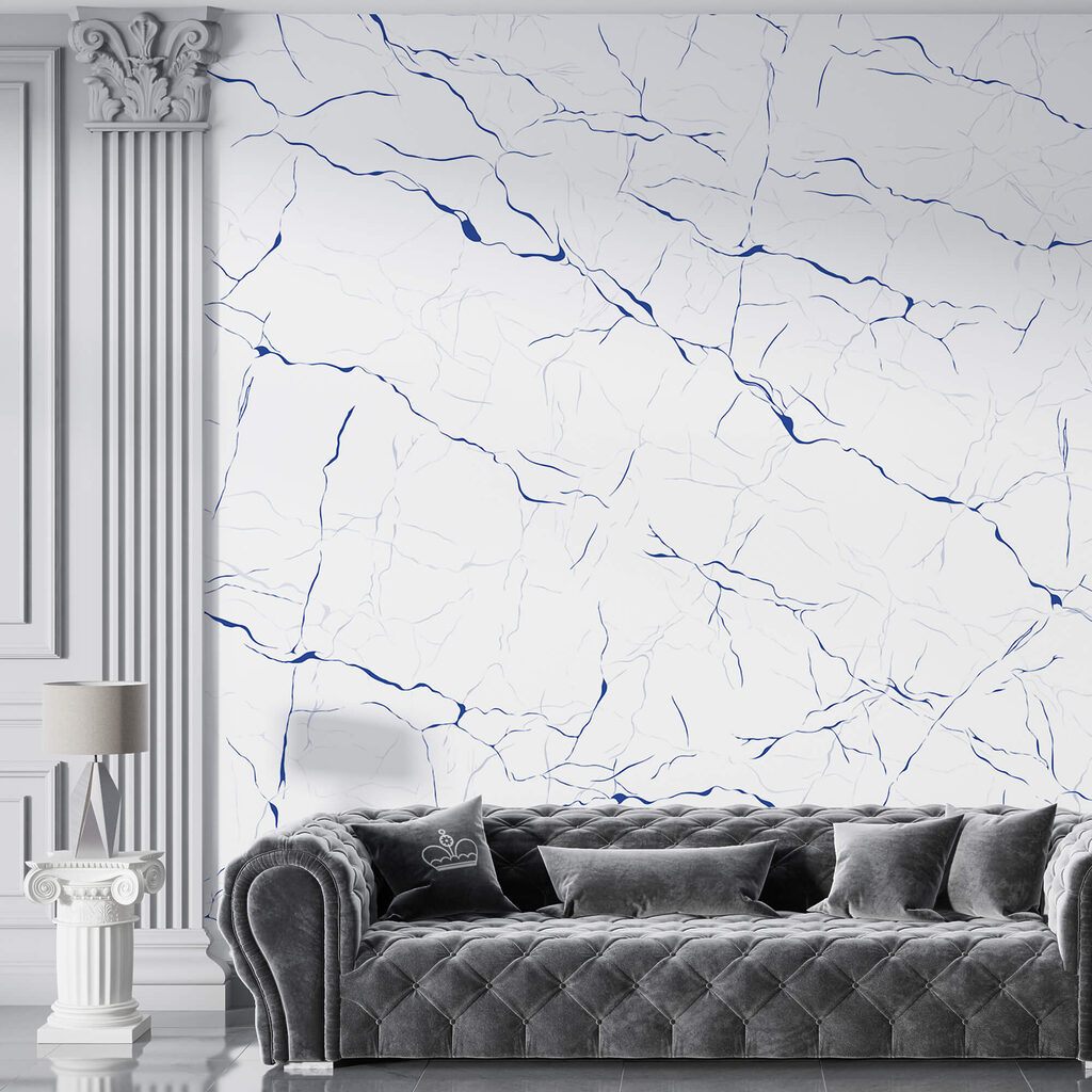 Fehér felület kék vonalakkal