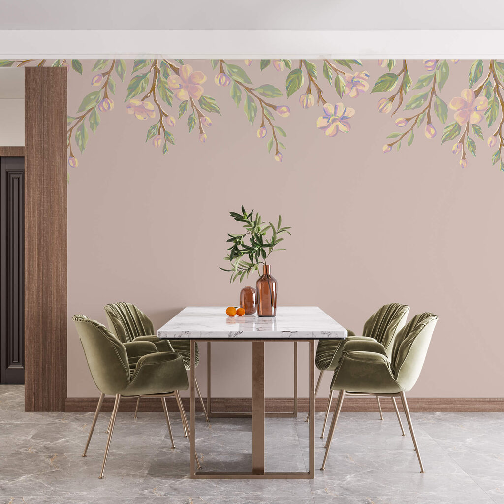 Finom virágmotívum puha háttérrel