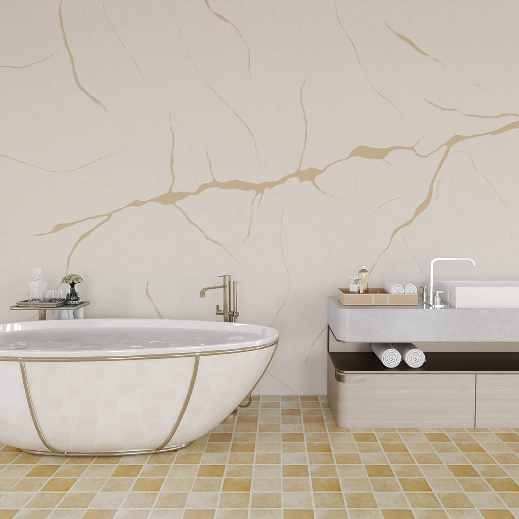 Fehér felület repedésekkel