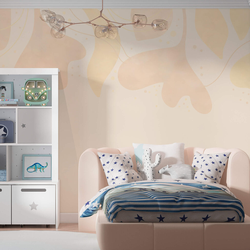 Finom pasztell levelek puha háttér előtt