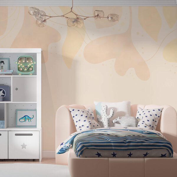 Finom pasztell levelek puha háttér előtt