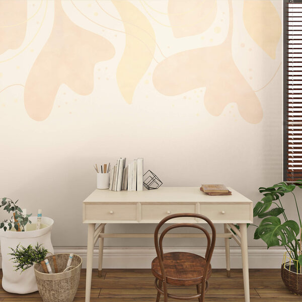 Finom pasztell levelek puha háttér előtt