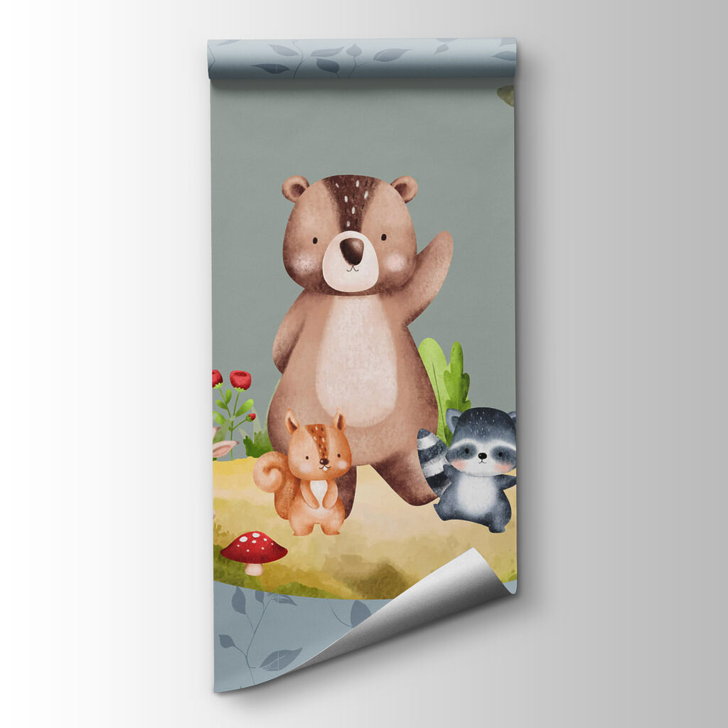 Cartoon of animals in a forest Cartoon of animals in a forest