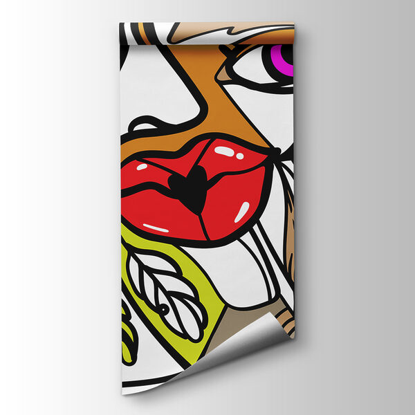 - Vibrant face with bold patterns - Vibrant face with bold patterns