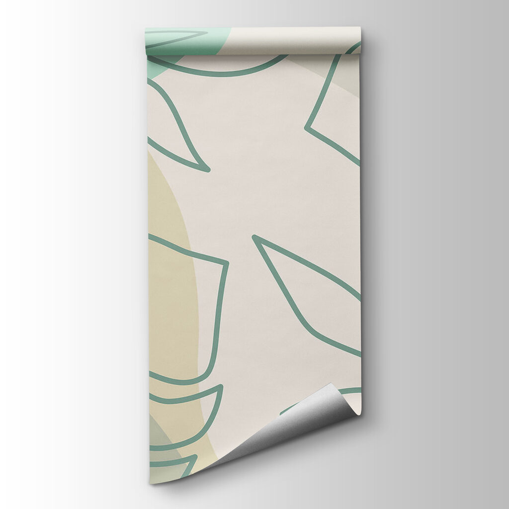 Pattern of leaves and circles