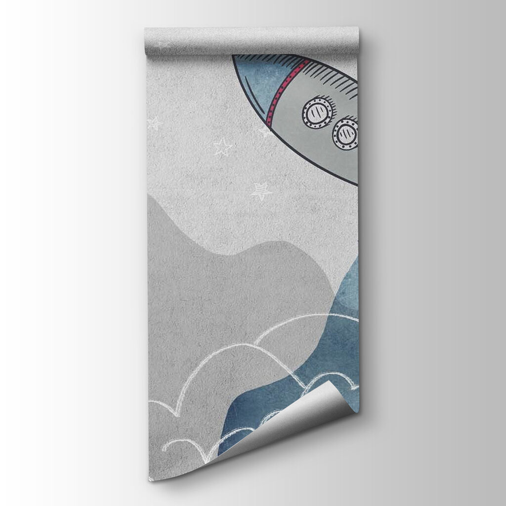 Rocket flying through the clouds Rocket flying through the clouds