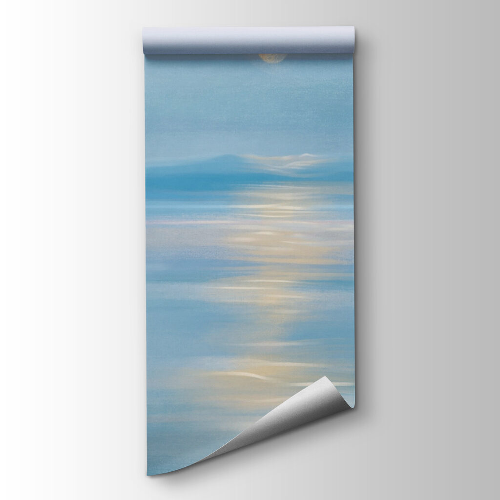 Moon over a body of water