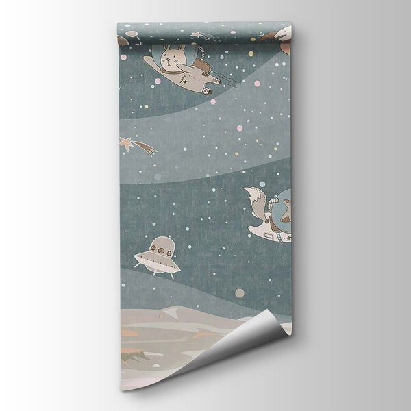 Cartoon space scene with planets and stars Cartoon space scene with planets and stars