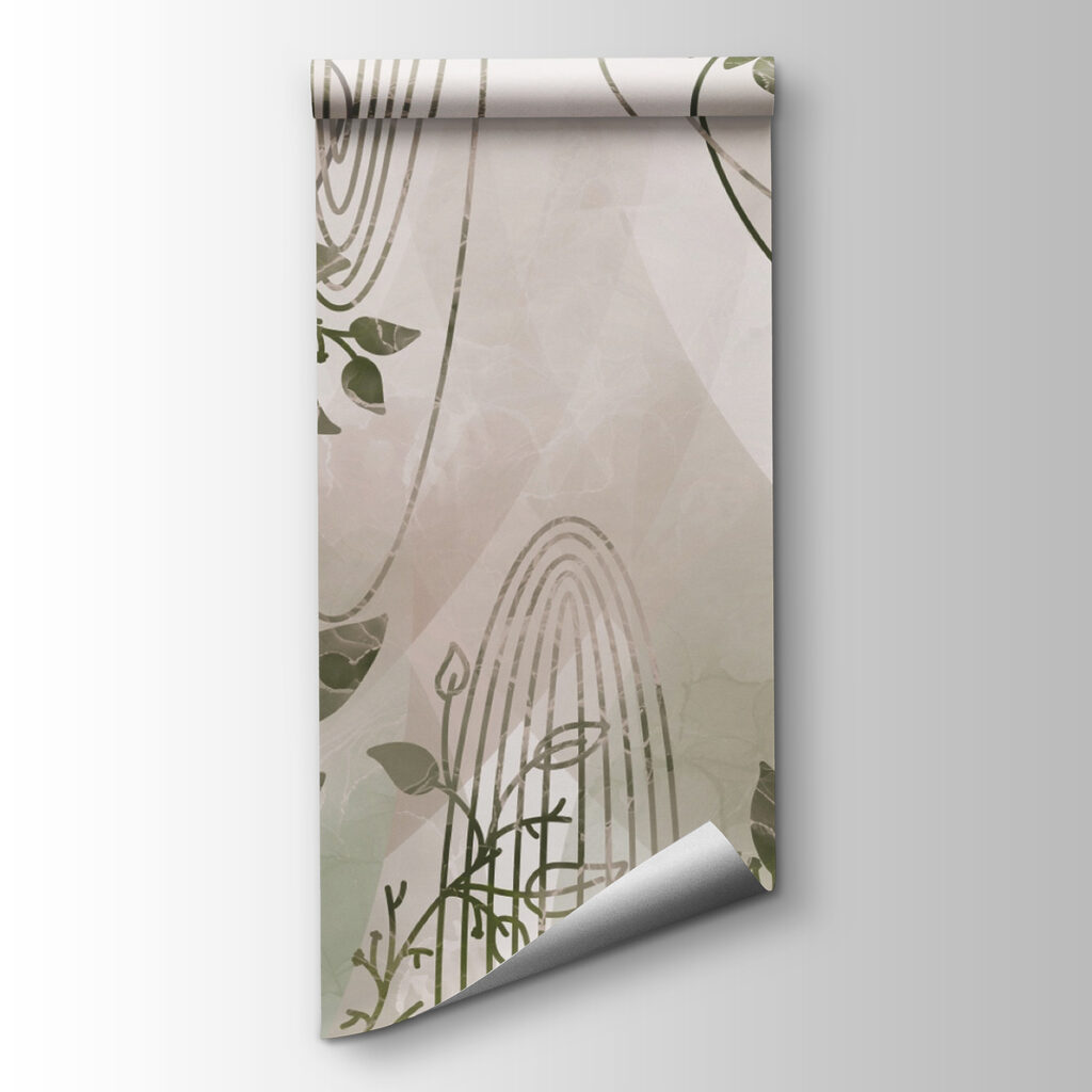Nature-inspired abstract design in greens Nature-inspired abstract design in greens