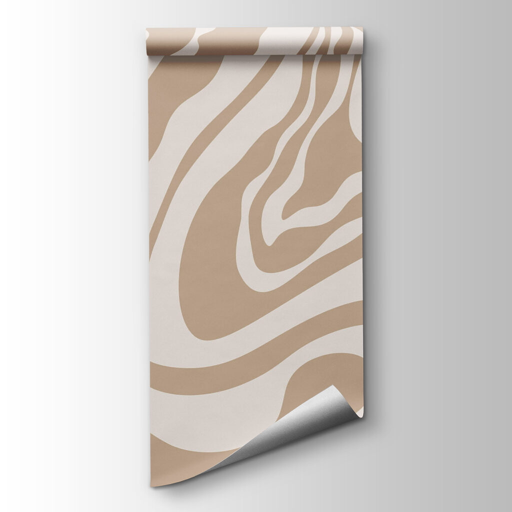 White and brown swirls