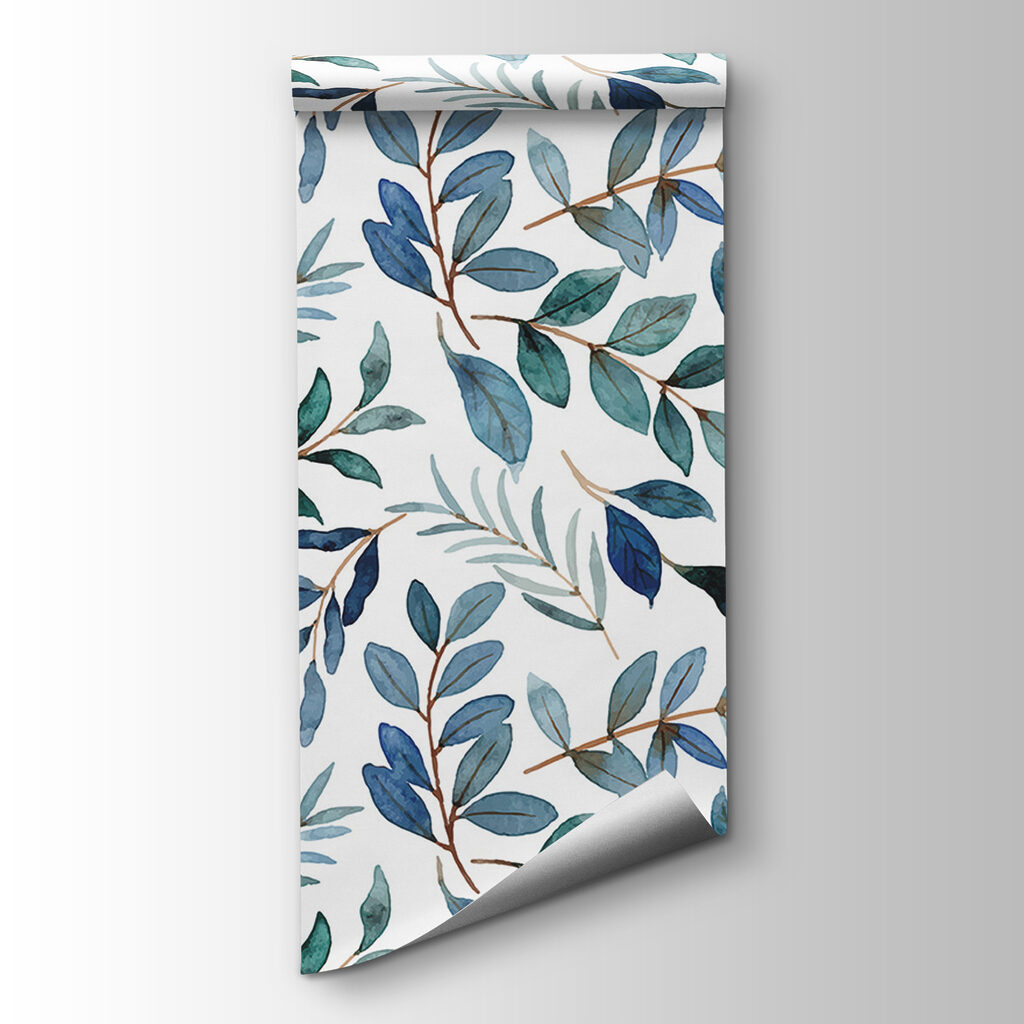 Pattern of blue and green leaves Pattern of blue and green leaves