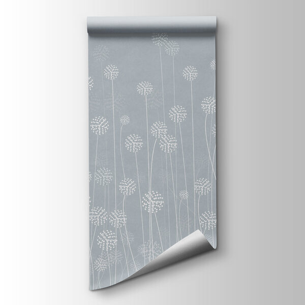 A white flowers on a gray background