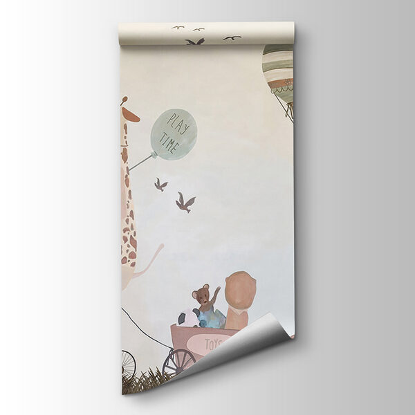 Mural of animals riding a train Mural of animals riding a train