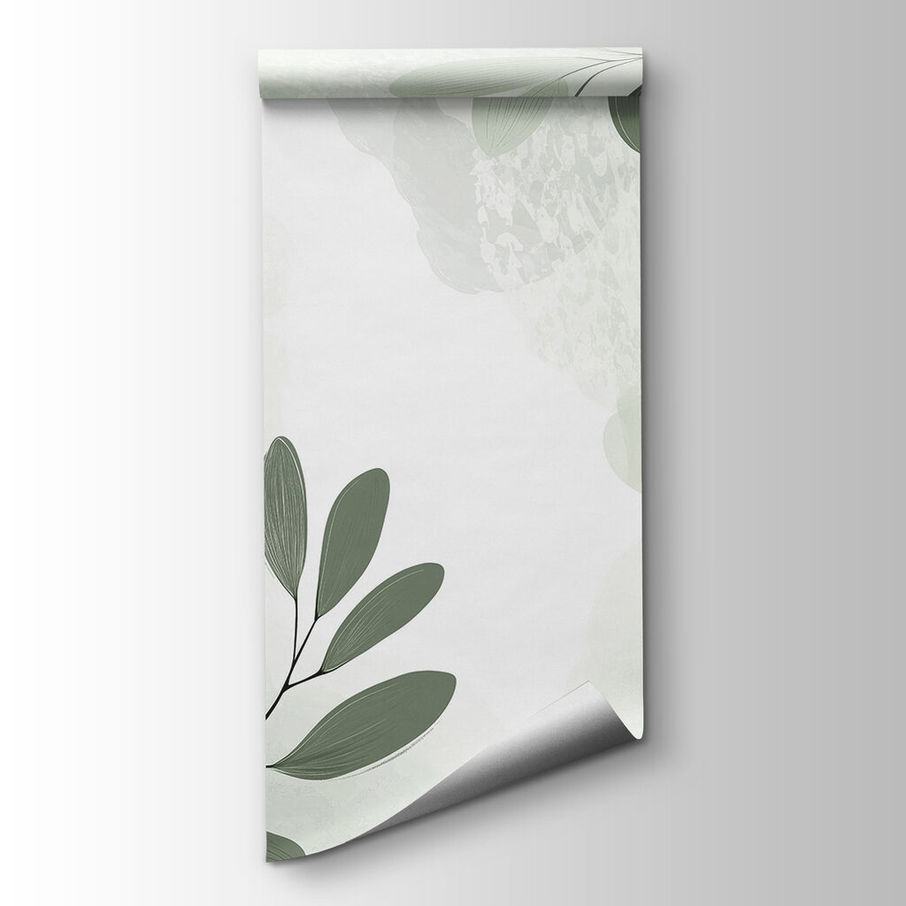 White and green floral design