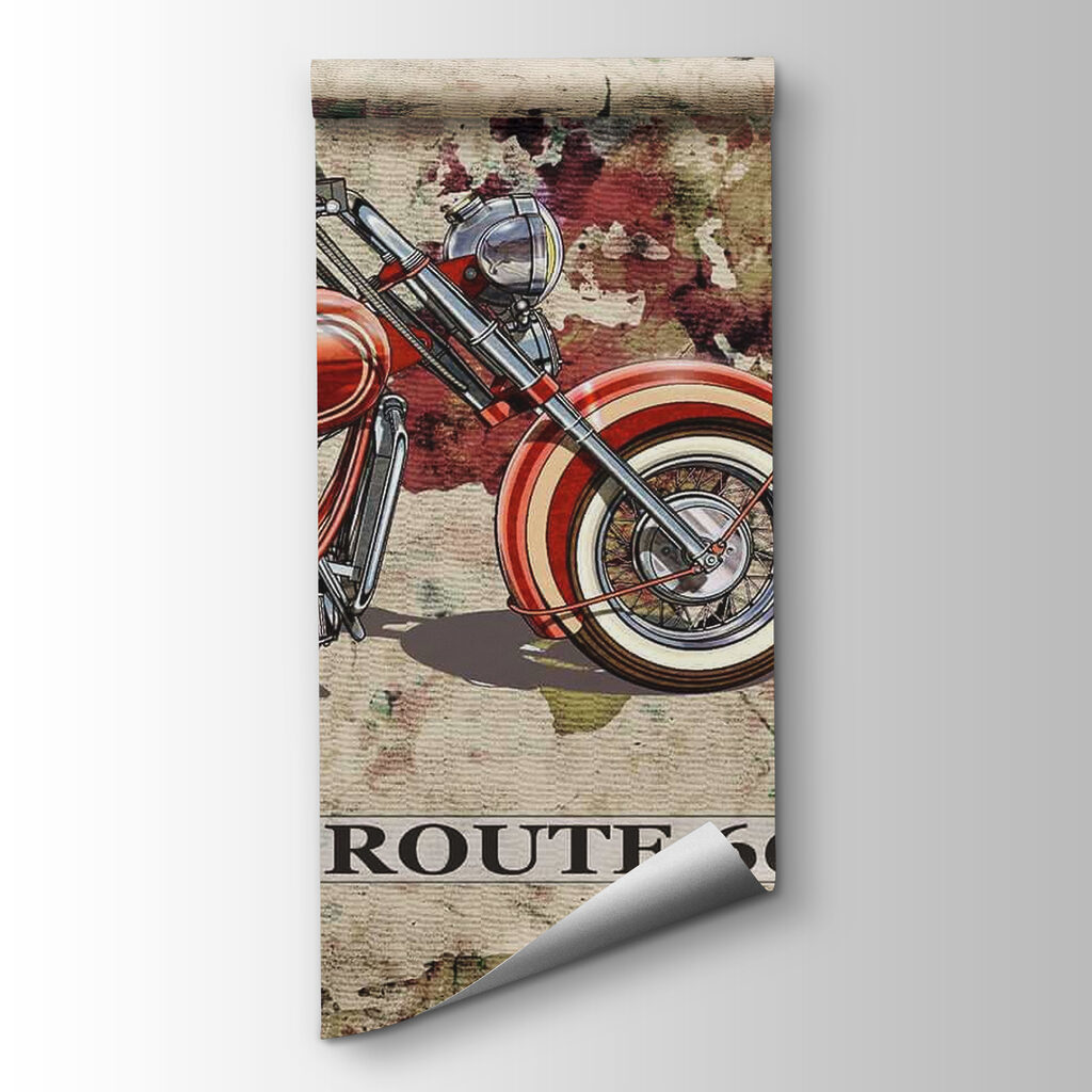 Motorcycle on a map