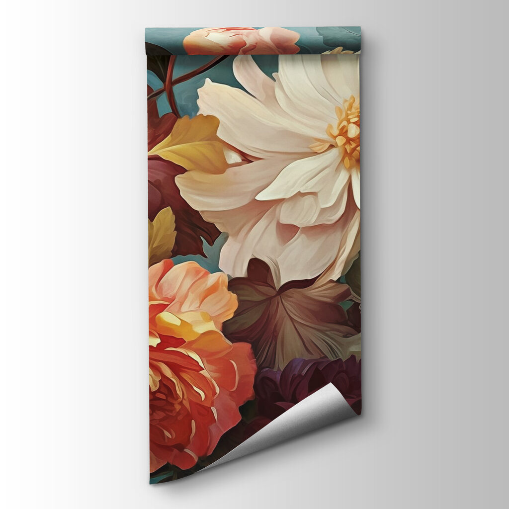 Colorful blooms in a serene backdrop